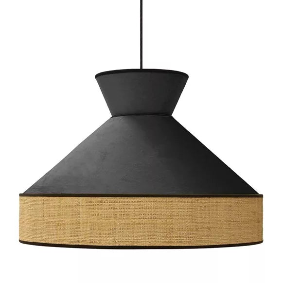 Suspension Gatsby - velours anthracite - 52cm