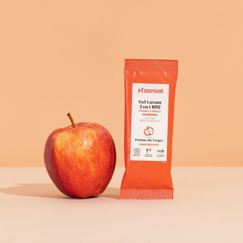 Gel lavant Kids 2-en-1 pomme du verger poudre à diluer