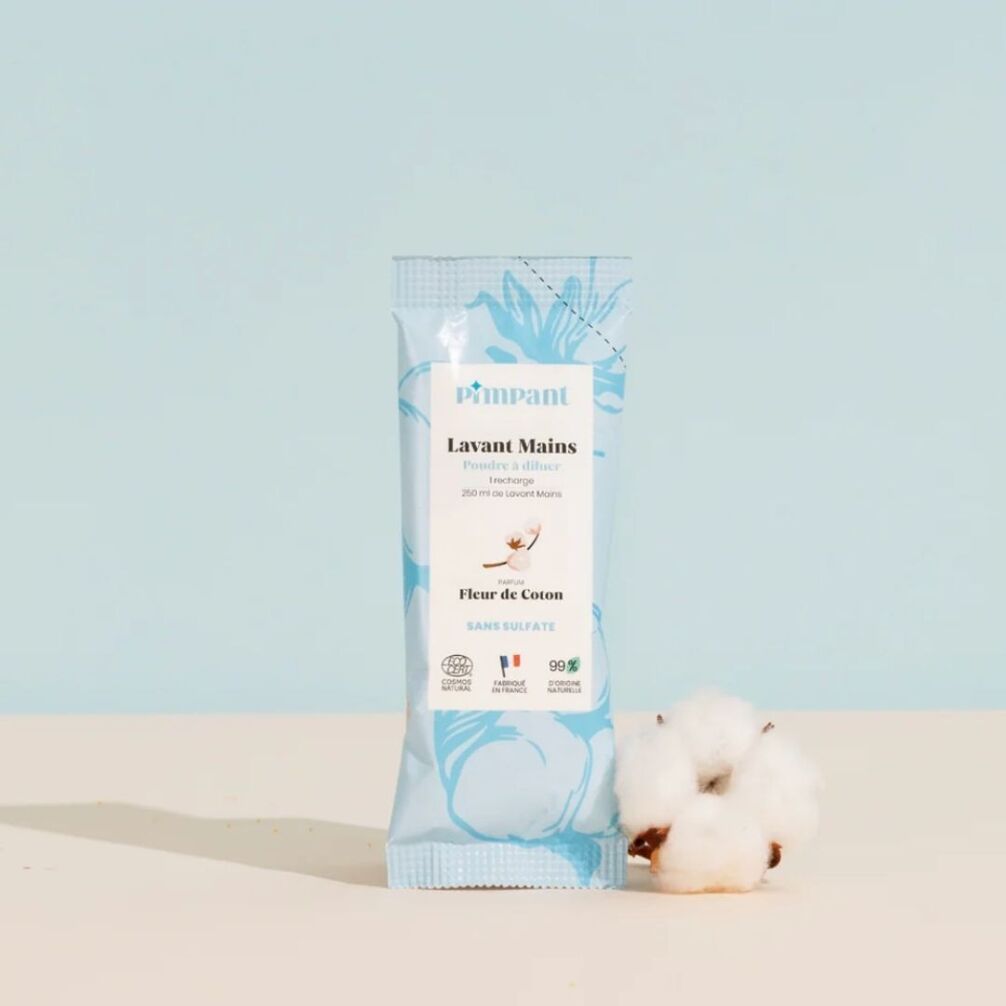 Gel lavant mains fleur de coton poudre à diluer 25 gr