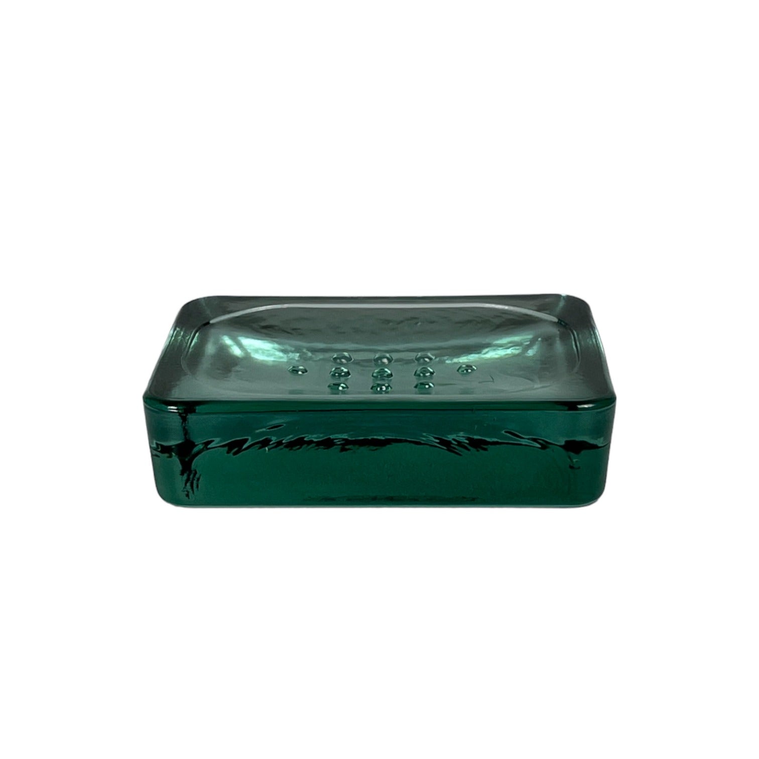 Porte savon en verre recyclé brut