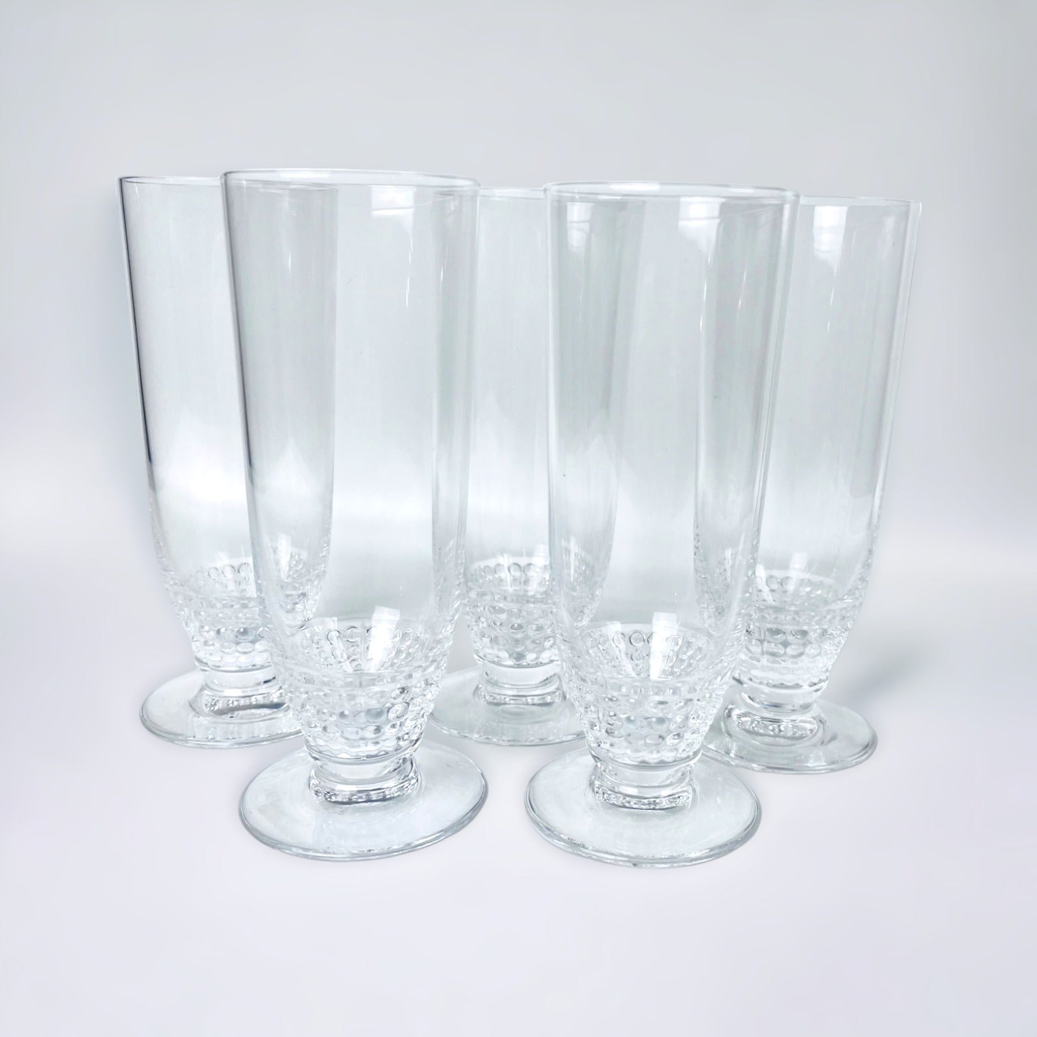 Flûte à champagne perlée inspirée du modèle Nippon Lalique x 6