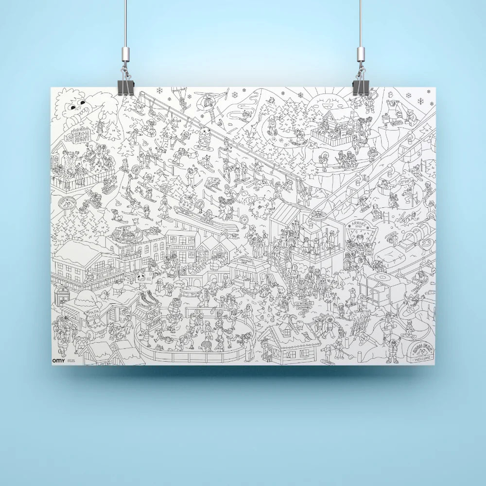 POSTER GEANT A COLORIER - I LOVE WINTER