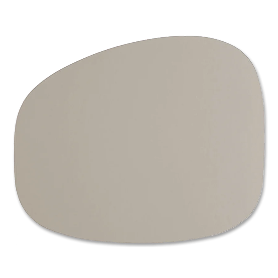 Set de table ovale en cuir recyclé - Beige