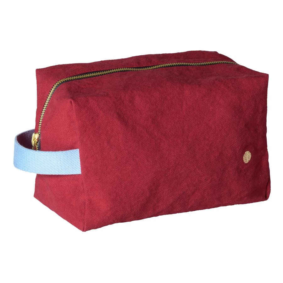 Trousse de toilette cube en coton - Cherry