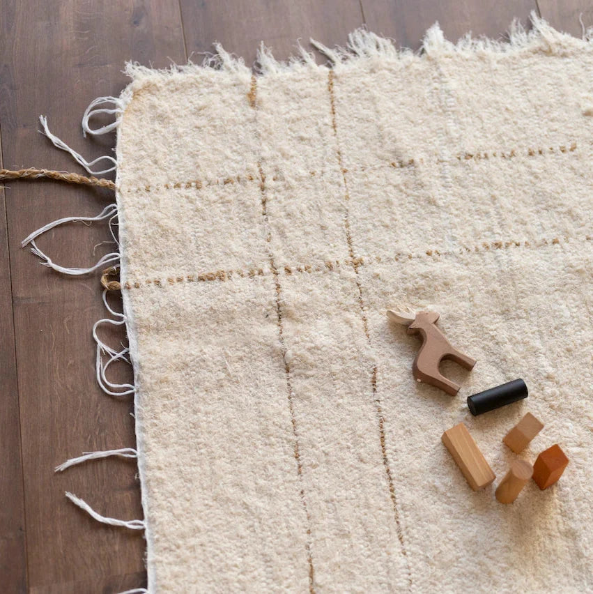 tapis beige en coton