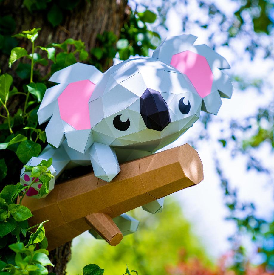 Koala sur branche en papier 3D