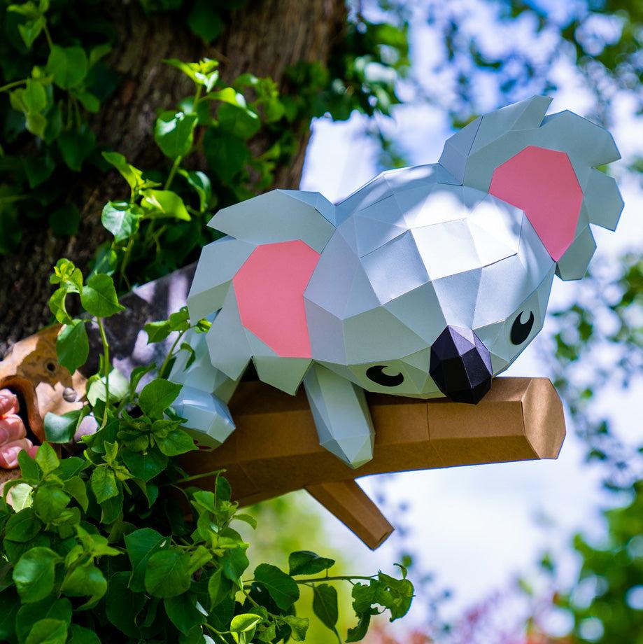 Koala sur branche en papier 3D
