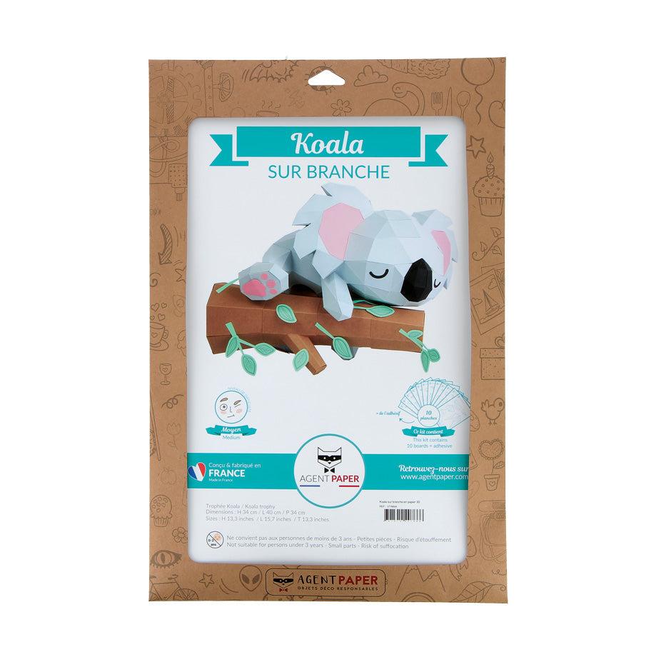 Koala sur branche en papier 3D