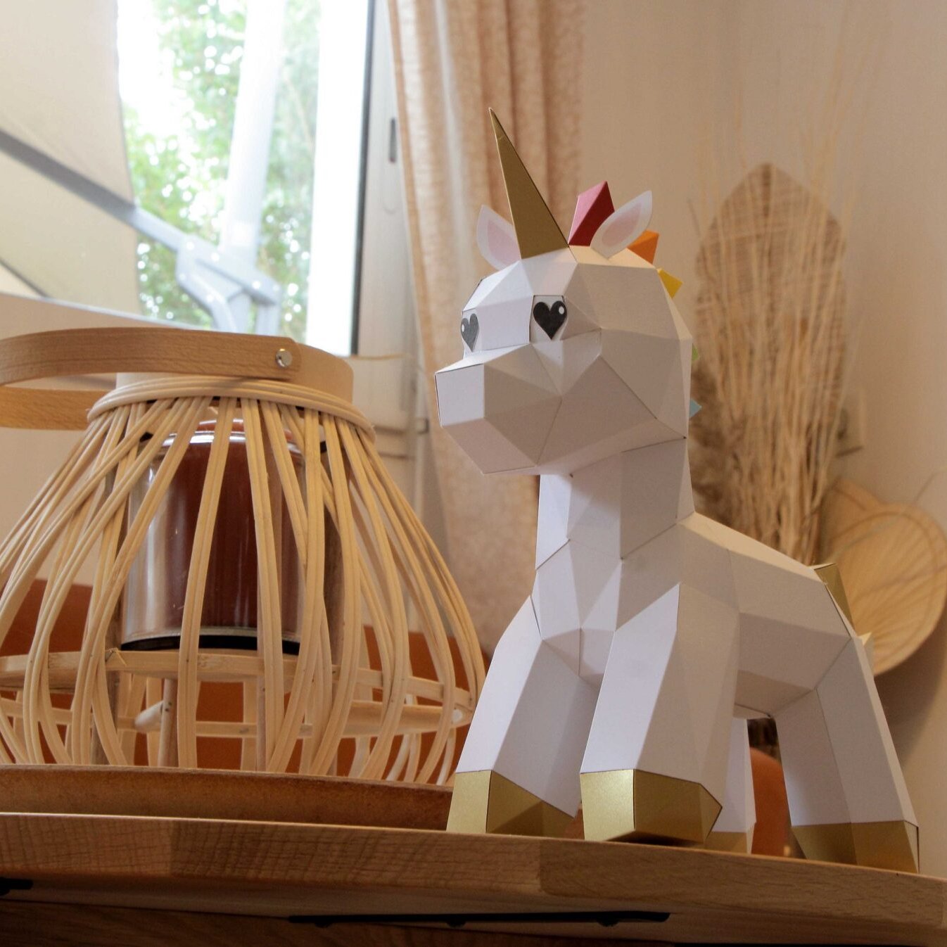 Bébé licorne en papier 3D