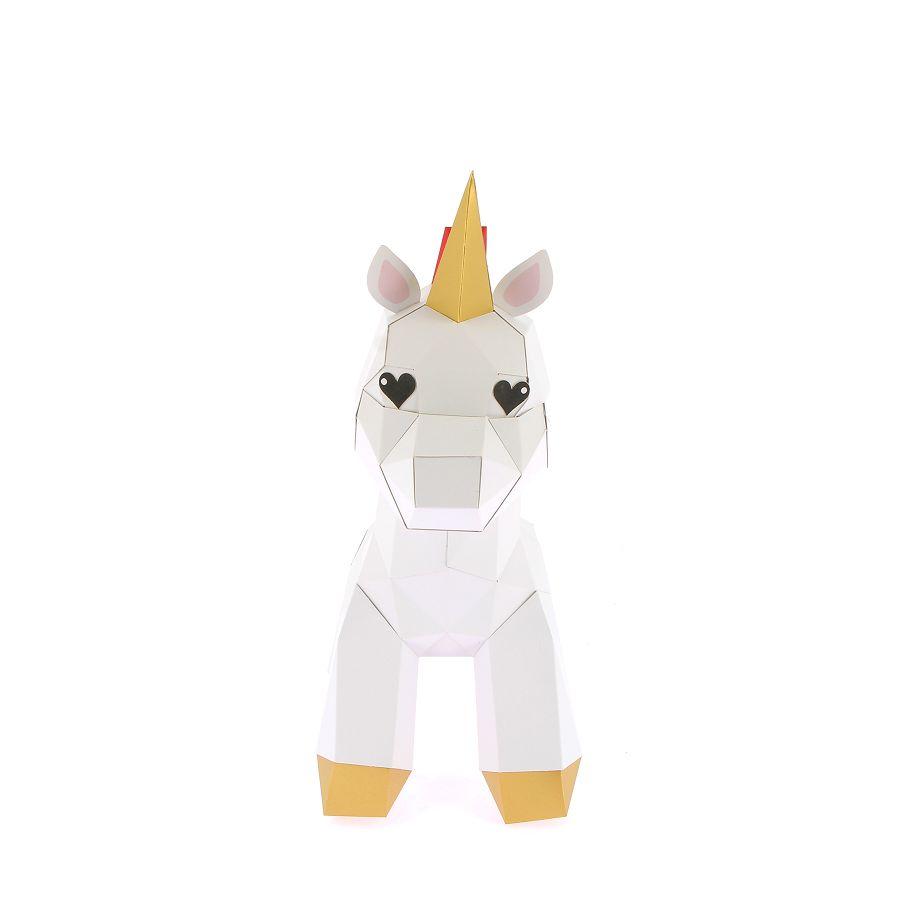 Bébé licorne en papier 3D