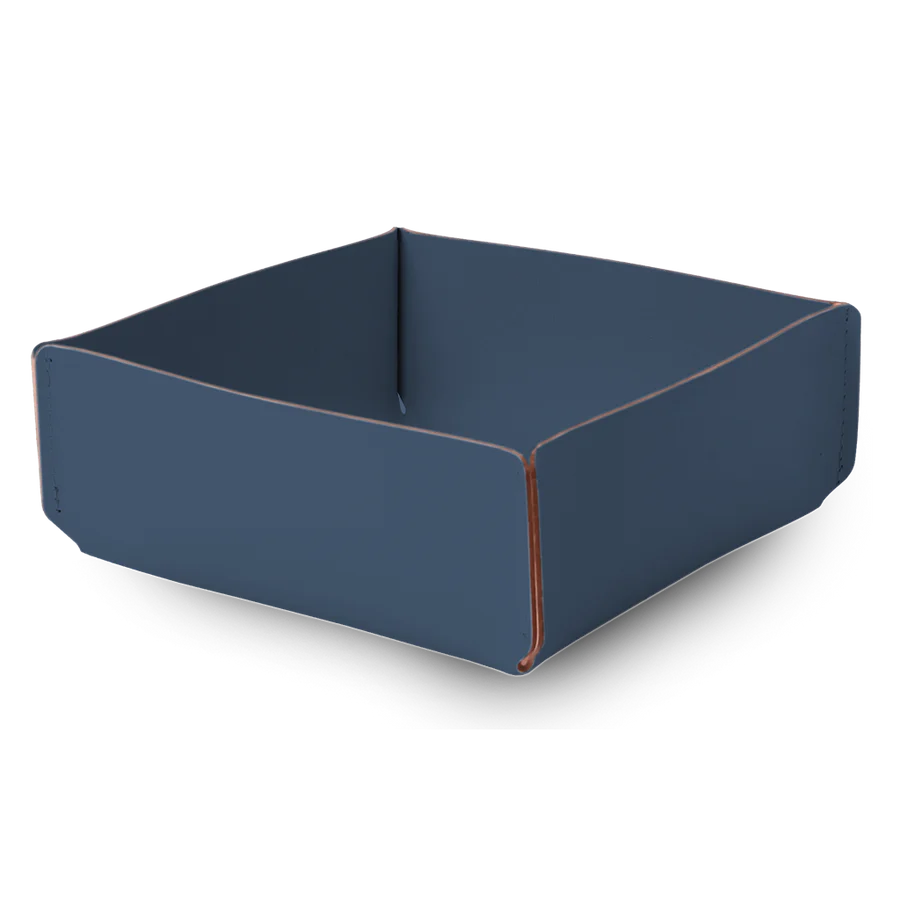 Panier de Rangement recycl 21 x 21 cm - Bleu Majorelle