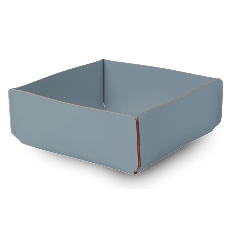 Panier de Rangement recycl 21 x 21 cm - Bleu Tempête