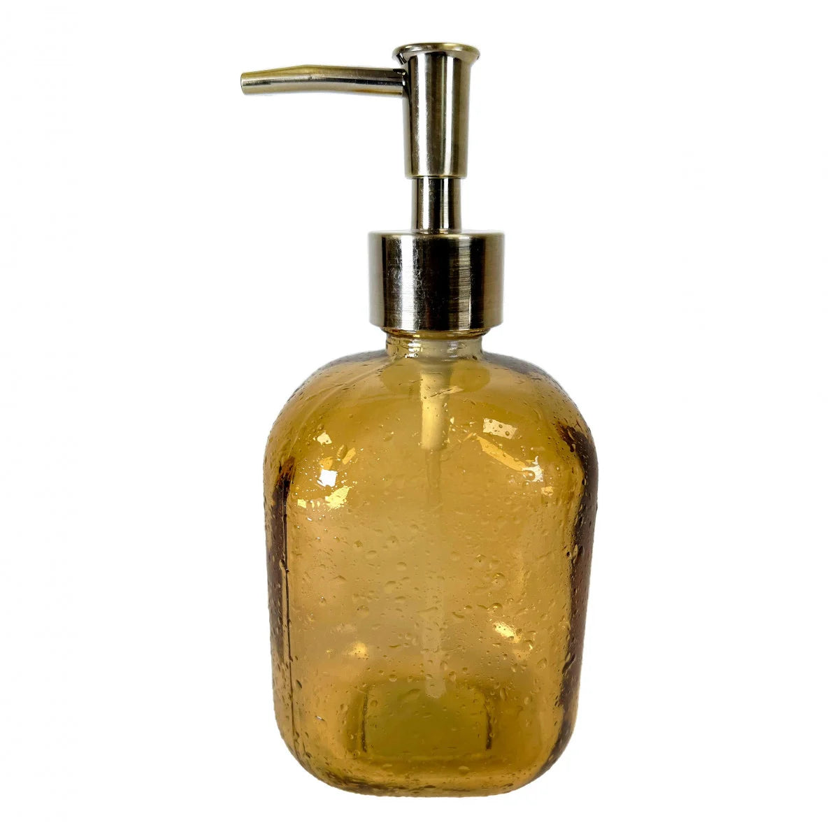 Distributeur de savon en verre recyclé Miel 17,5 cm