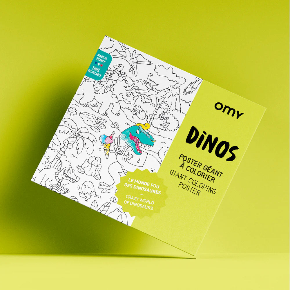 POSTER GEANT A COLORIER - DINOS
