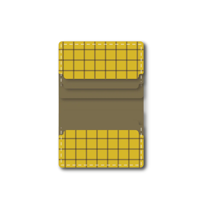 Porte-cartes double en cuir recyclé - Olive Vive