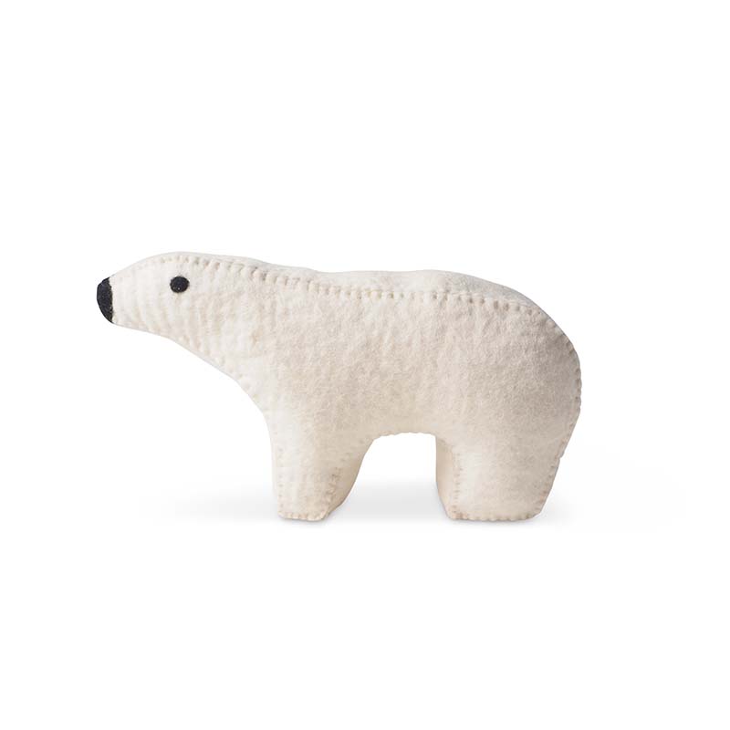 OURS POLAIRE en laine à poser