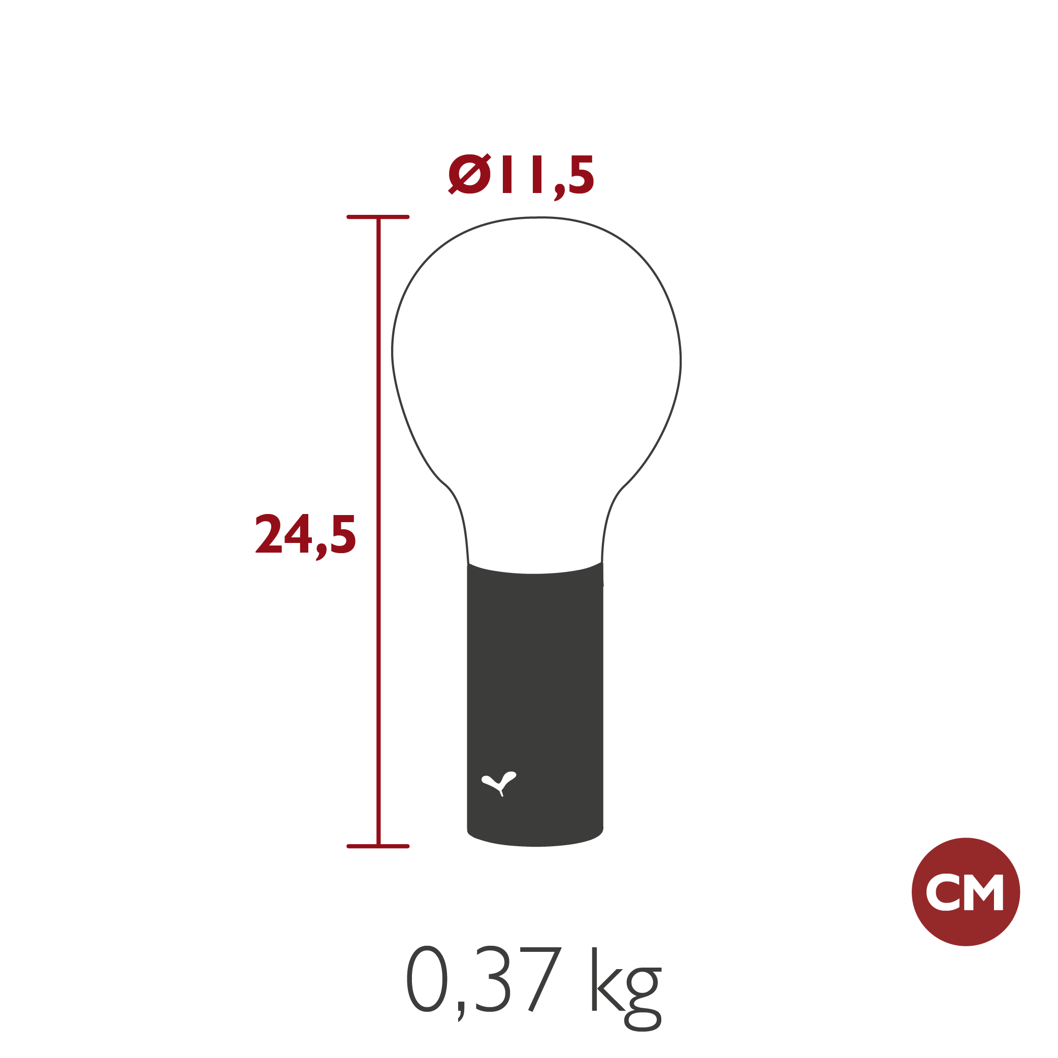 Lampe baladeuse - Aplô 24 cm - Bleu Acapulco