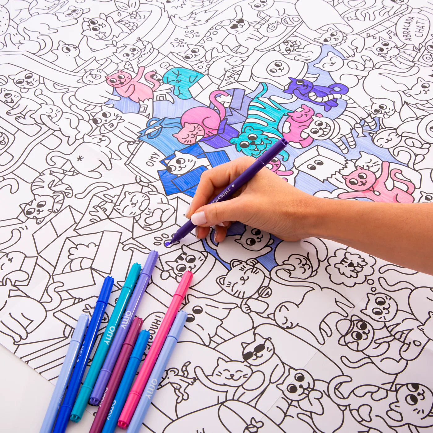 POSTER GEANT A COLORIER - KITTY