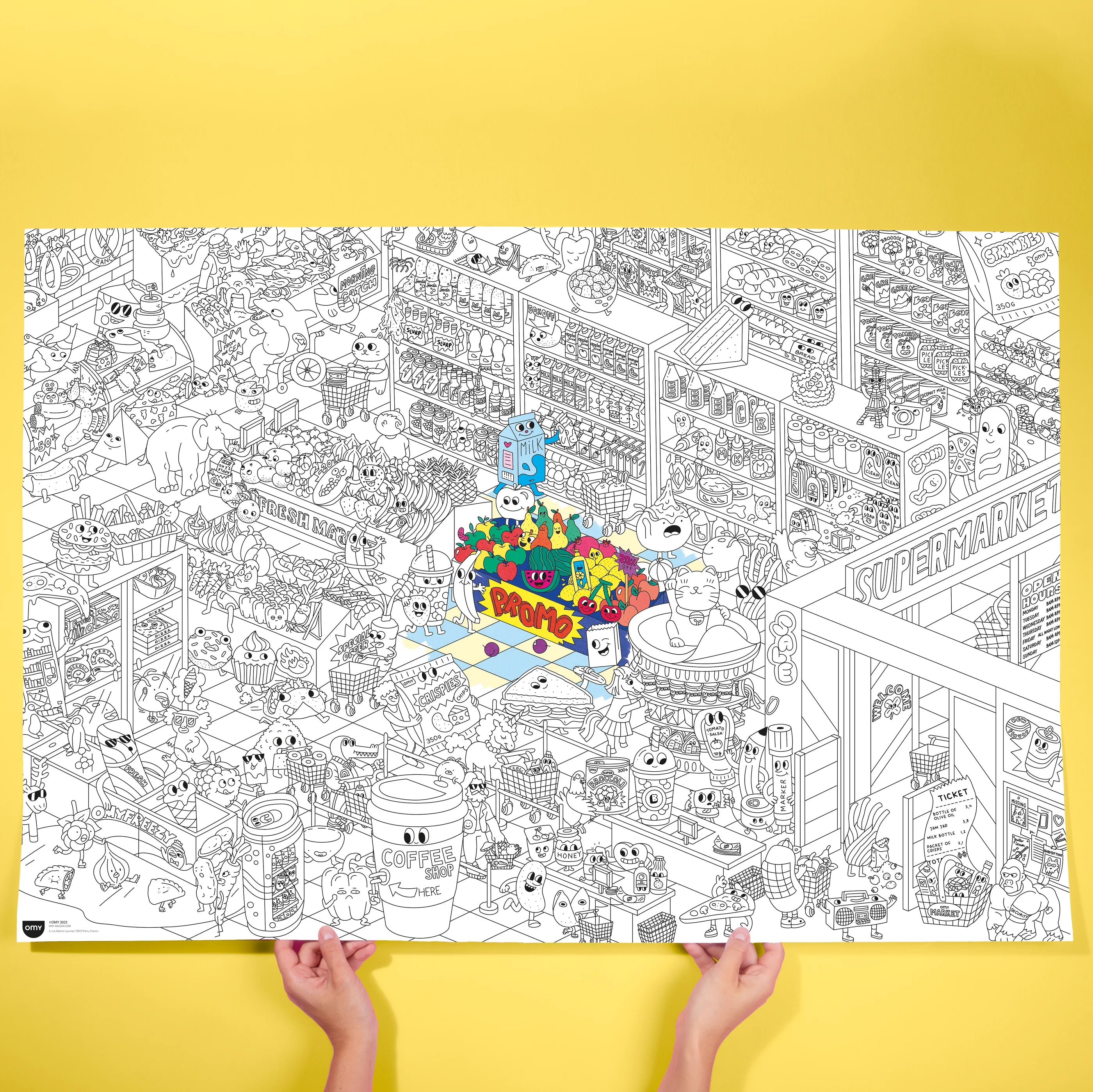 POSTER GEANT A COLORIER - SUPERMARKET
