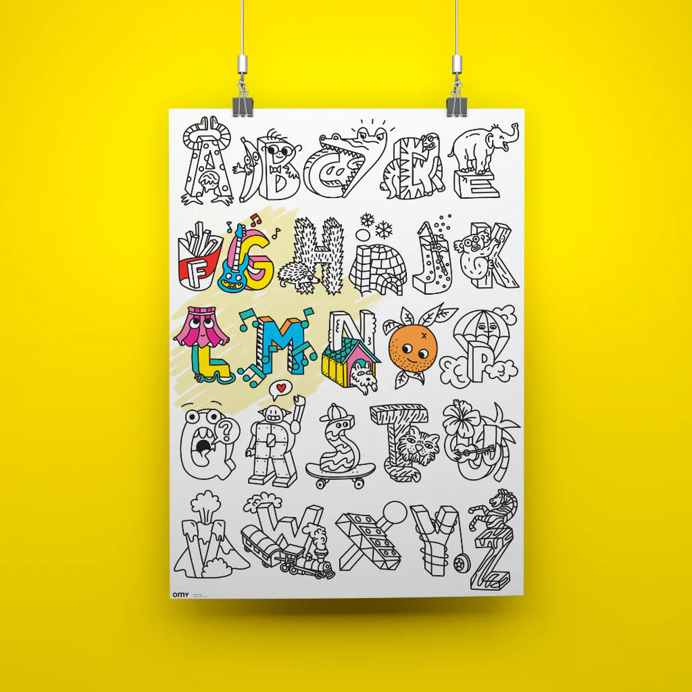 POSTER GEANT A COLORIER - ABC