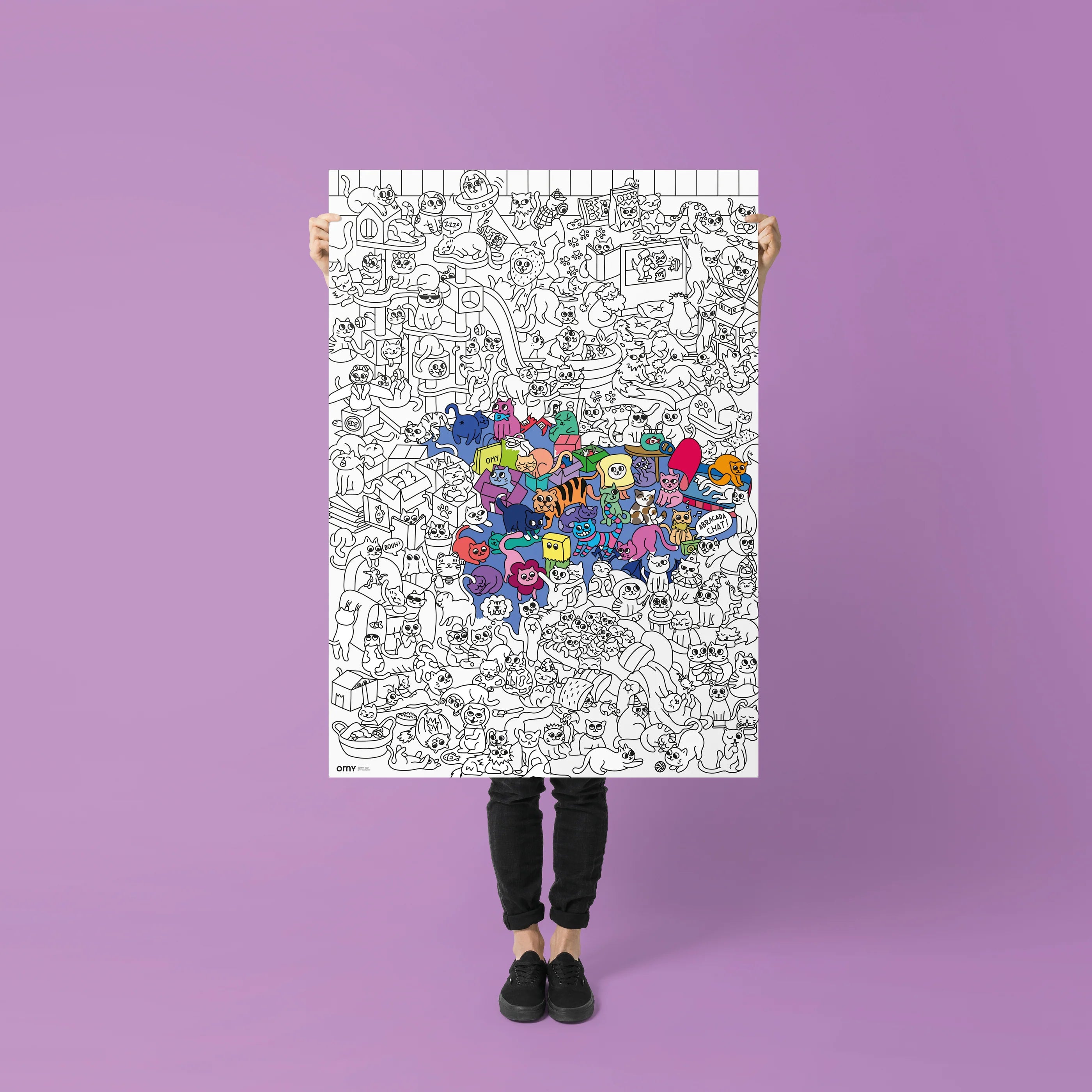 POSTER GEANT A COLORIER - KITTY