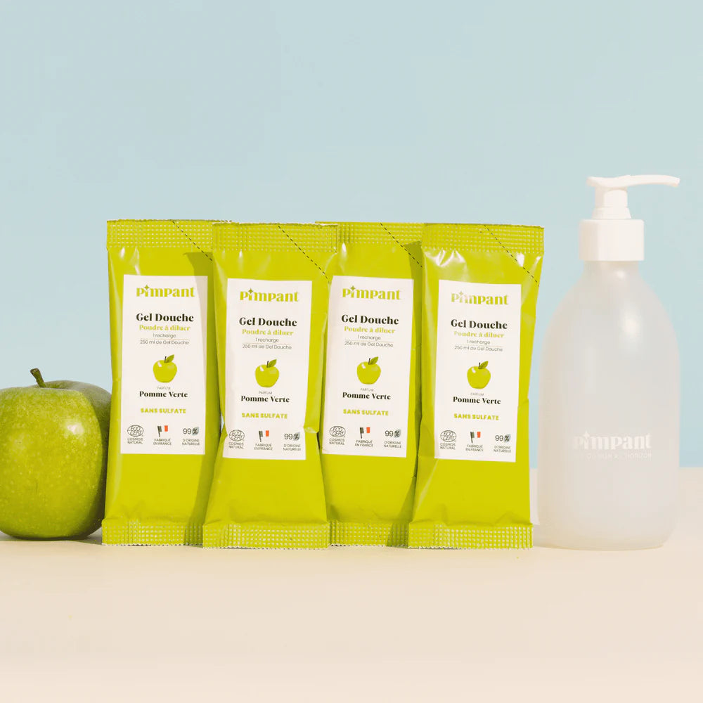 Gel Douche Pomme Verte en poudre à diluer
