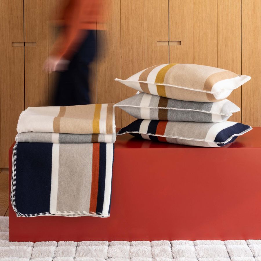 Coussin jacquard recyclé Gioia Perle 40 x 65 cm