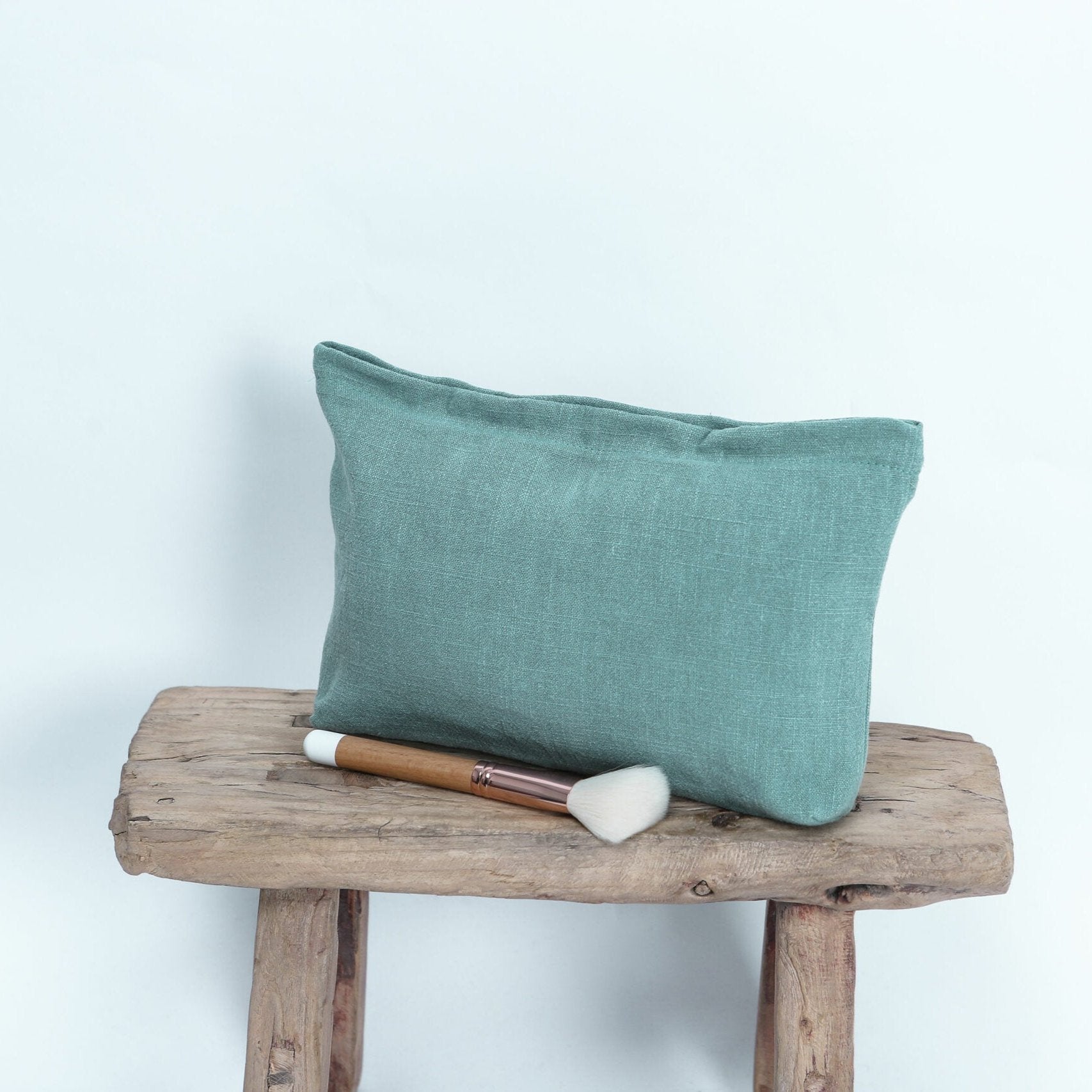 Pochette en lin Céladon