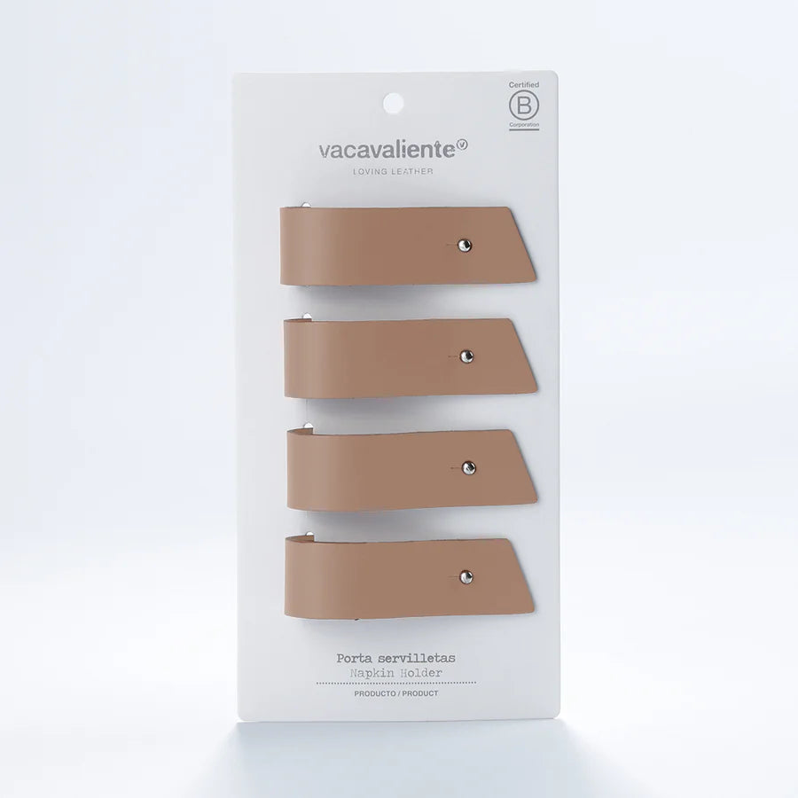 Rond de serviette x 4 Noisette