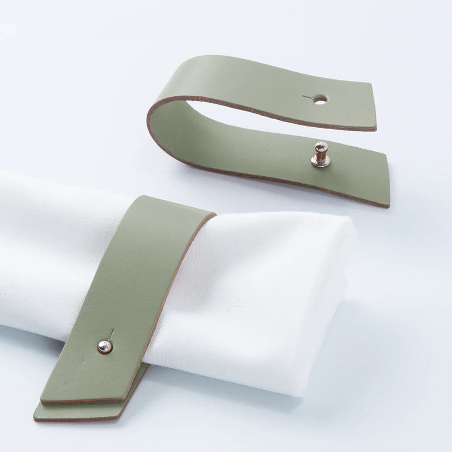 Rond de serviette x 4 Vert Sauge