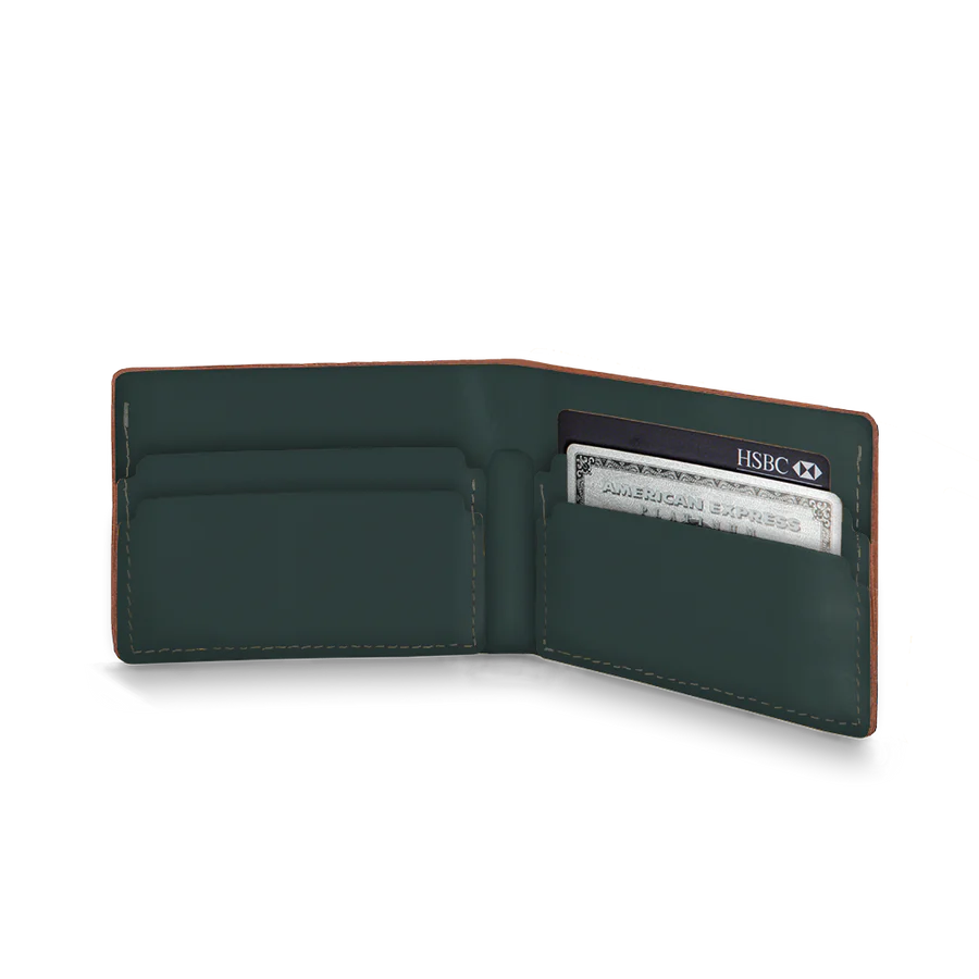 Porte-feuille en cuir recyclé - Vert amazonia