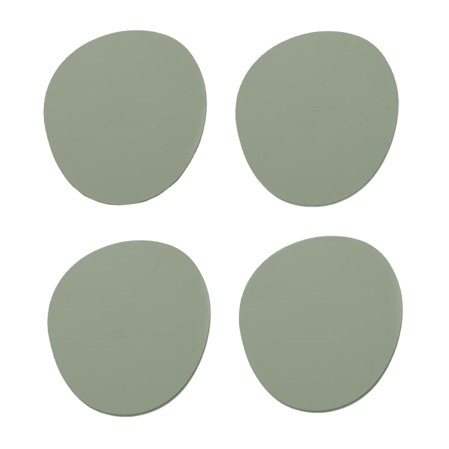 Dessous de verre x 4 Vert sauge