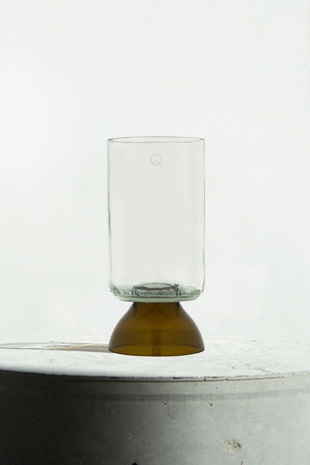 Verres à pied x 2 - transparent et cannelle