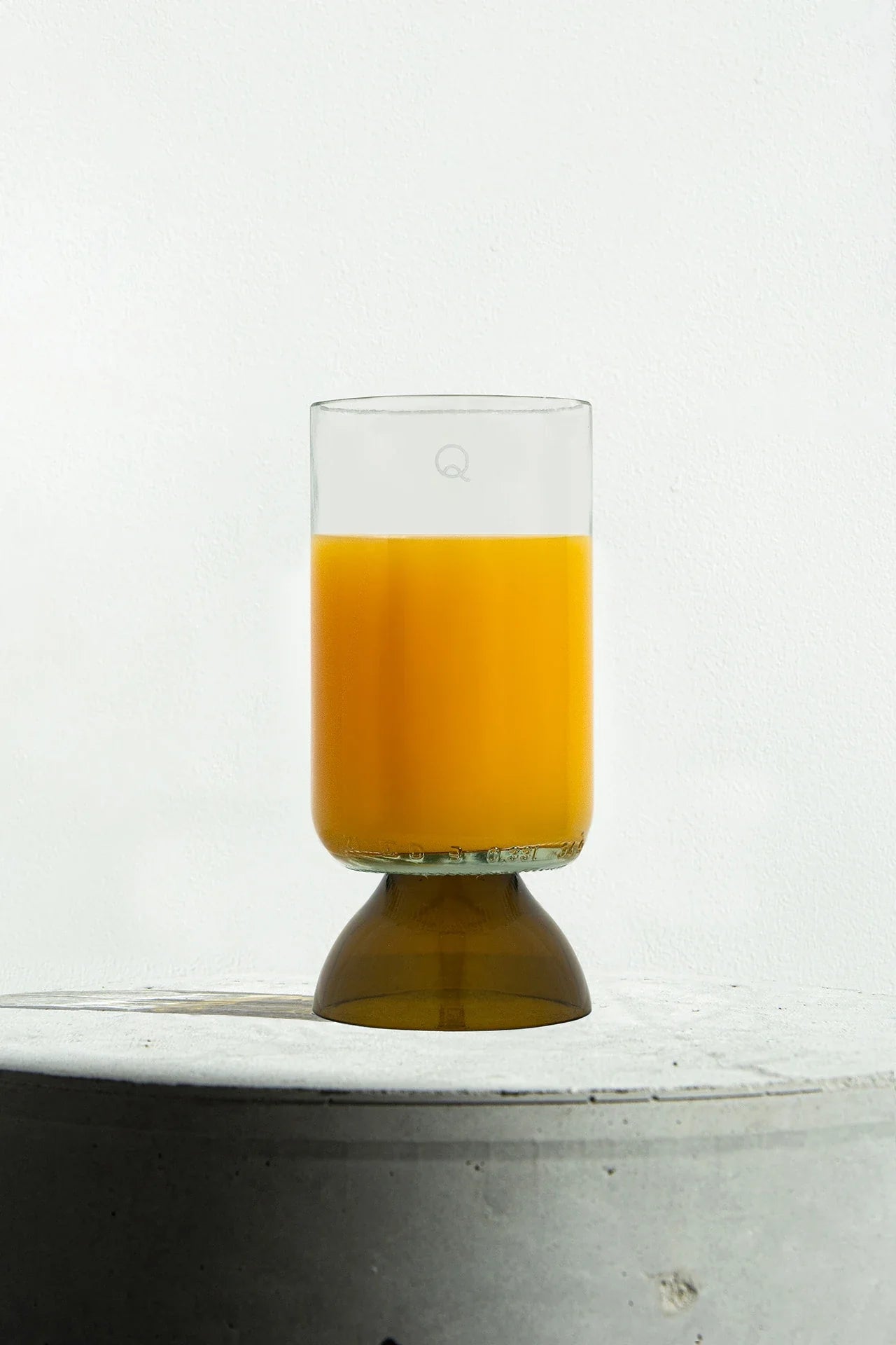 Verres à pied x 2 - transparent et cannelle