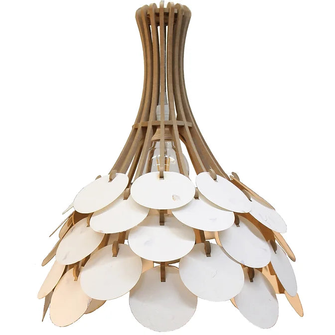 Suspension FRAGILE en bois et papier artisanal
