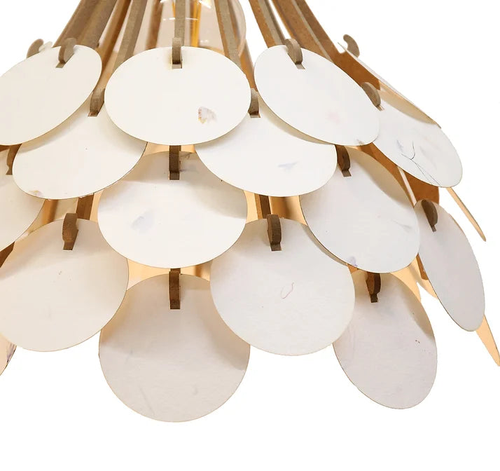 Suspension FRAGILE en bois et papier artisanal