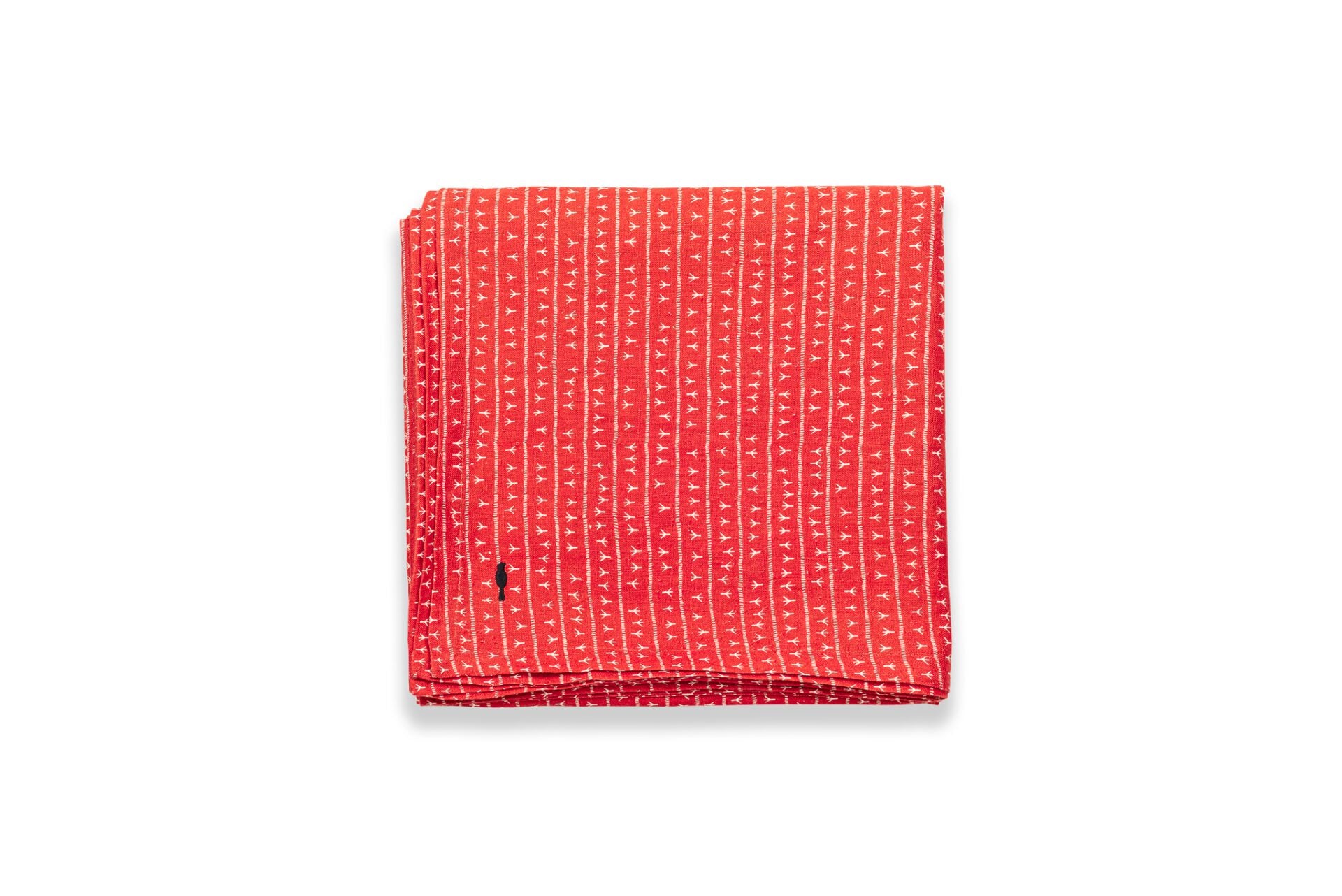 Nappe en lin rouge - 300x 136 cm