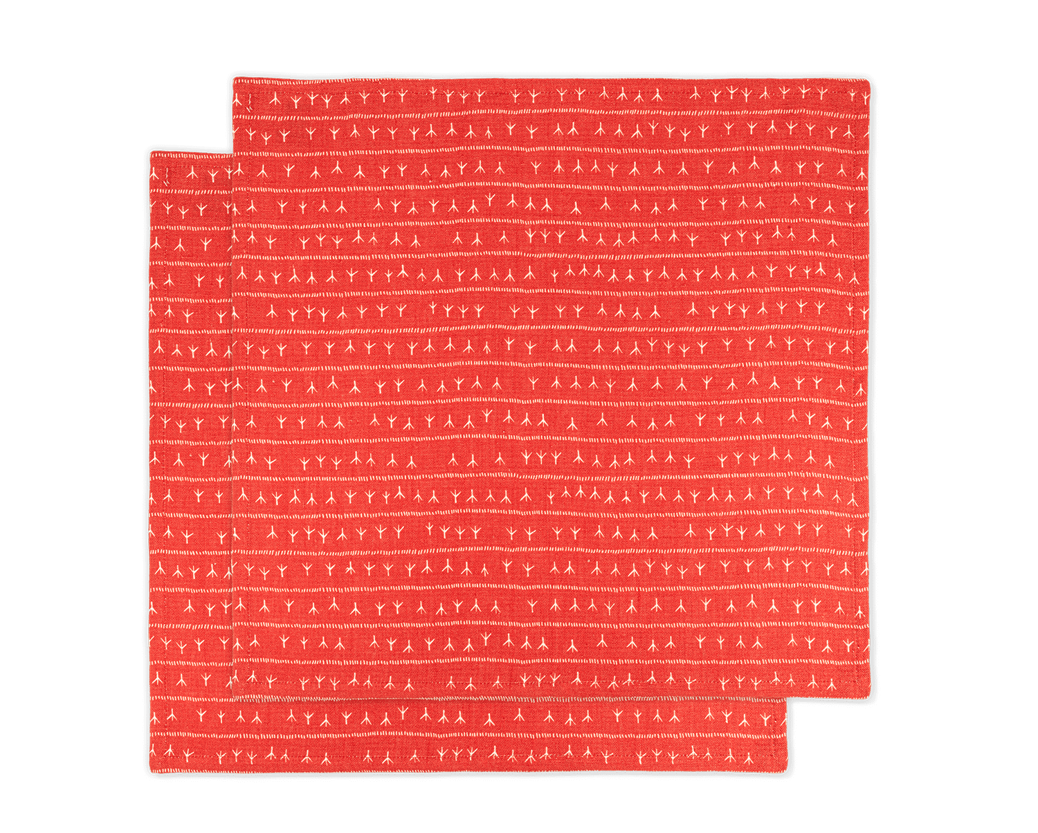 Serviette de table en lin rouge 45x45cm