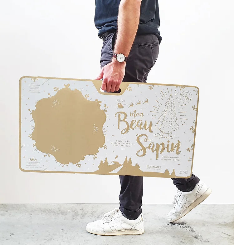 Sapin de Noël eco-responsable Blanc 80cm