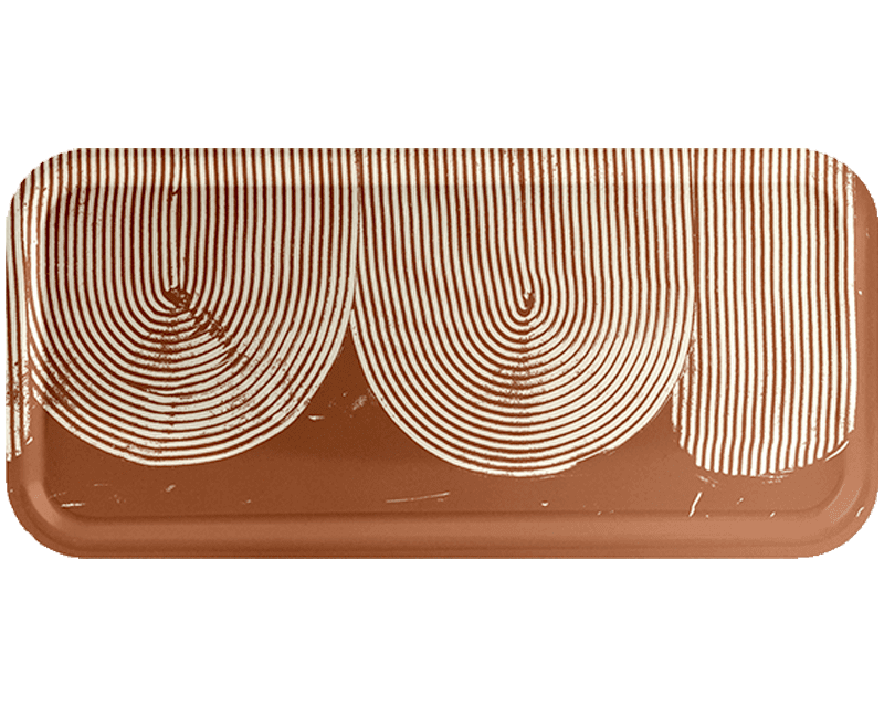 Plateau en bouleau 32 x 15 cm - Rouille