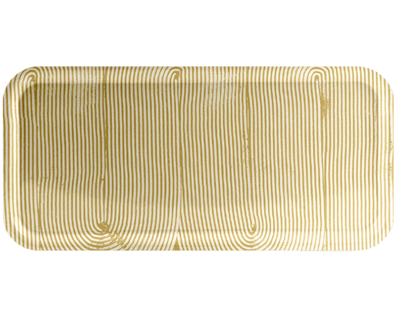 Plateau en bouleau 32 x 15 cm - Jaune Chaud