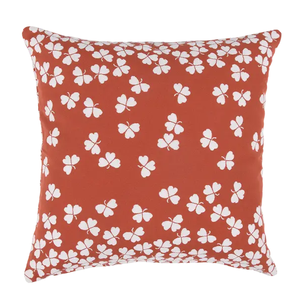 Coussin Outdoor Trefle - 44 x 44 cm Ocre Rouge