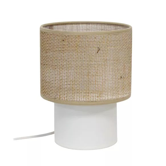 Lampe à poser Tabata Ecru et Sisal et Ecru - 22cm