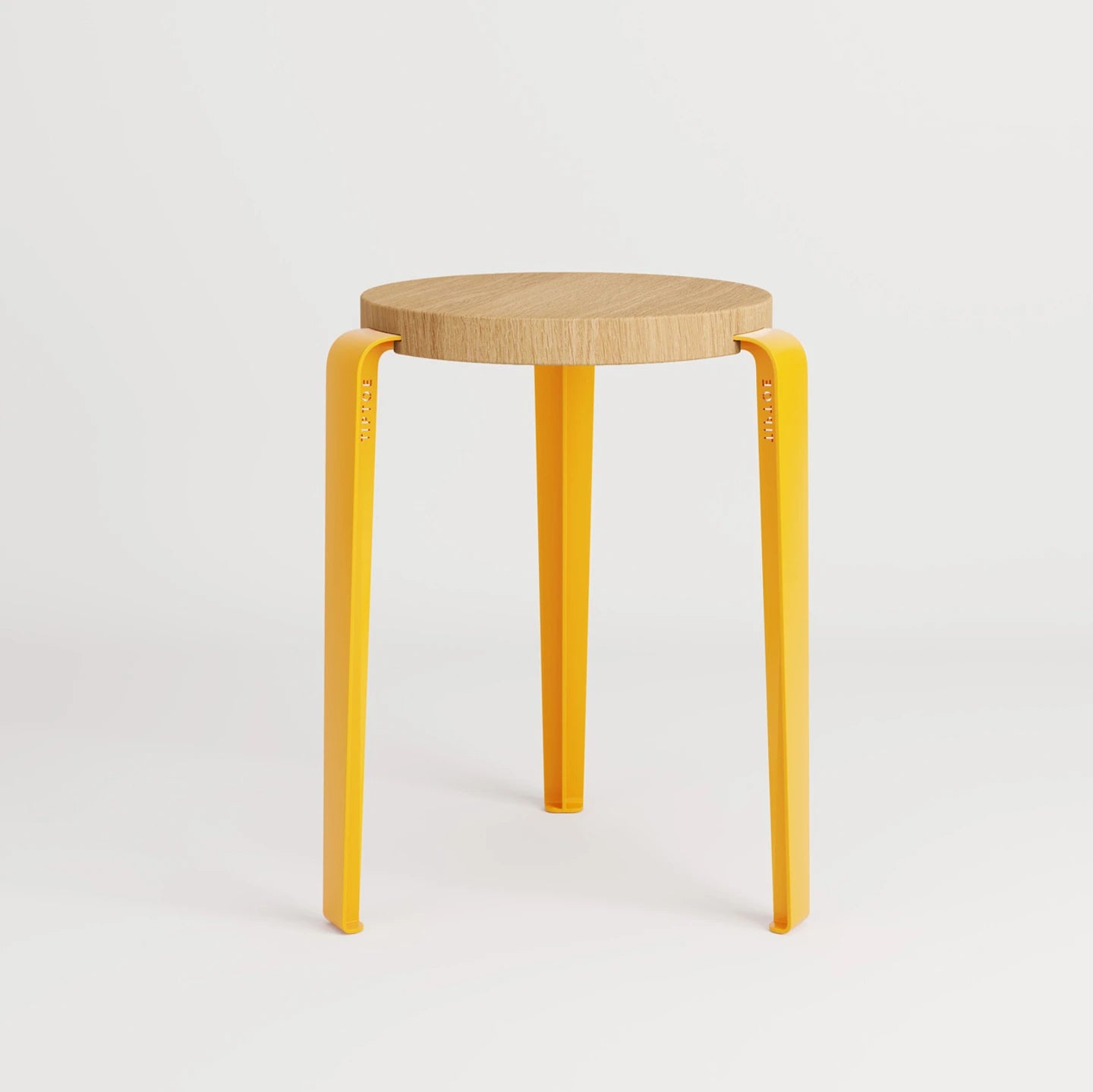 Tabouret LOU (chêne, jaune tournesol)