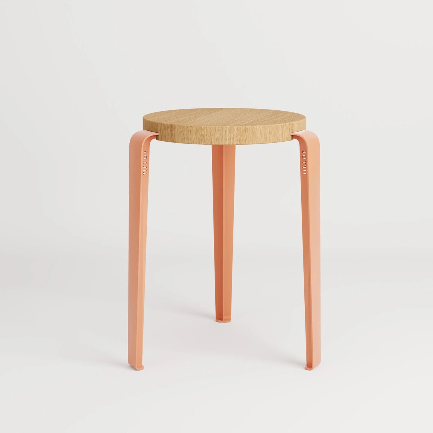 Tabouret LOU (chêne, rose cendré)