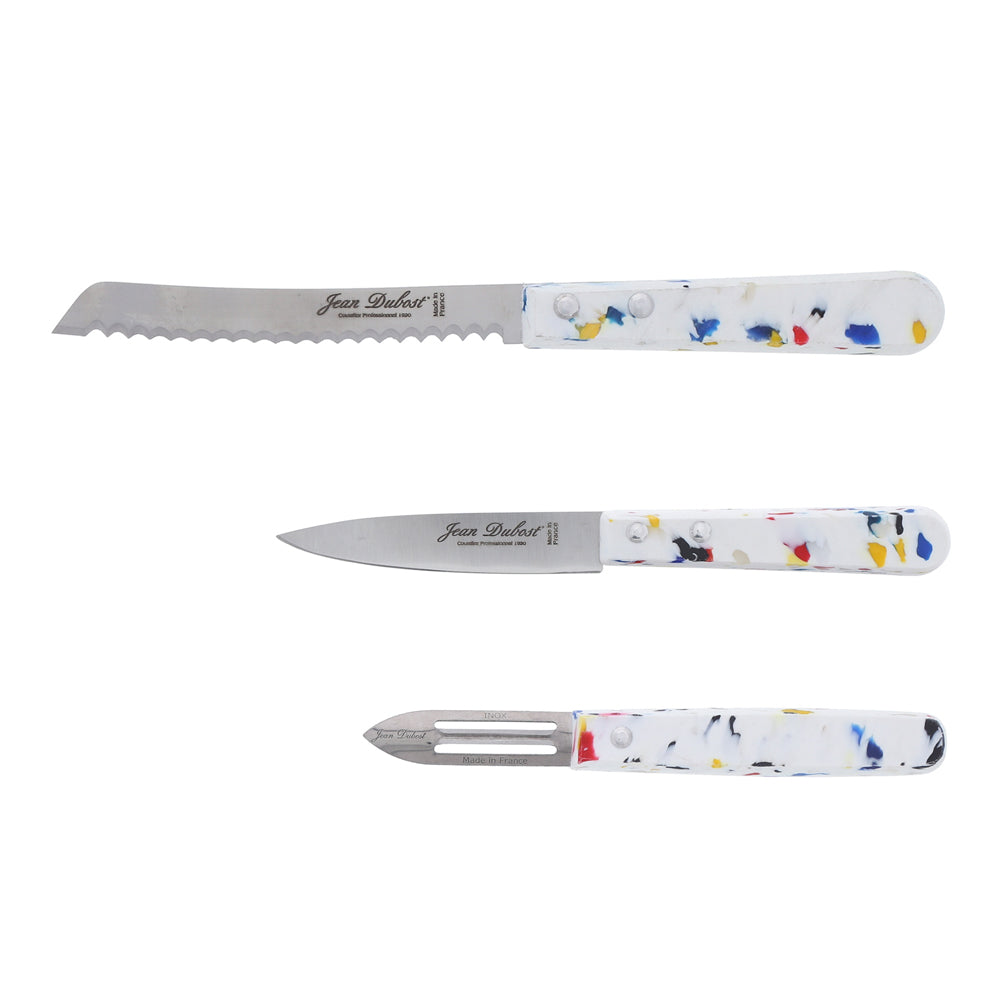Coffret de 3 couteaux de cuisine Sense Blanc