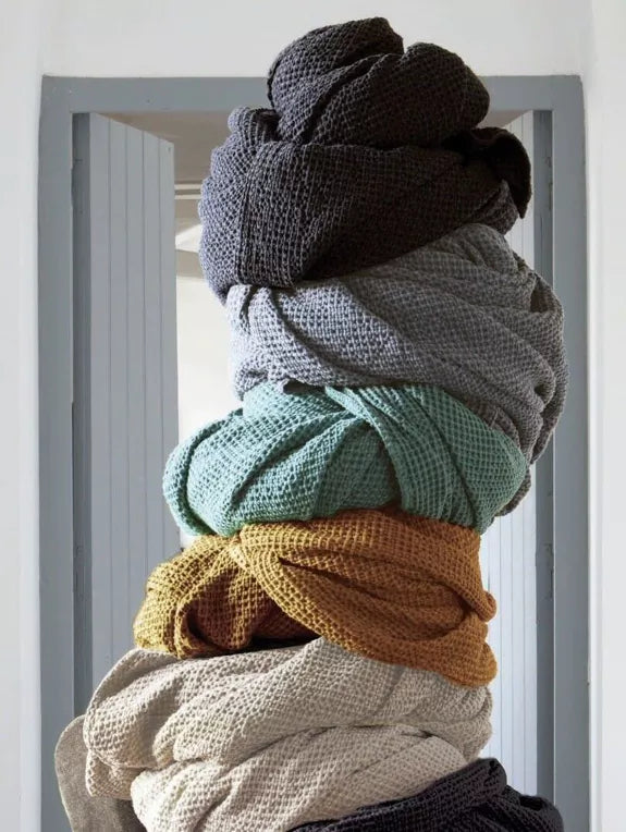 Plaid recyclé Maia lin - 140 x 200 cm