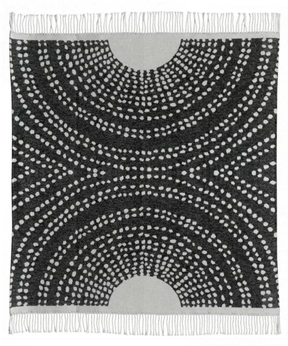 Plaid recyclé Taina carbone - 127 x 160 cm