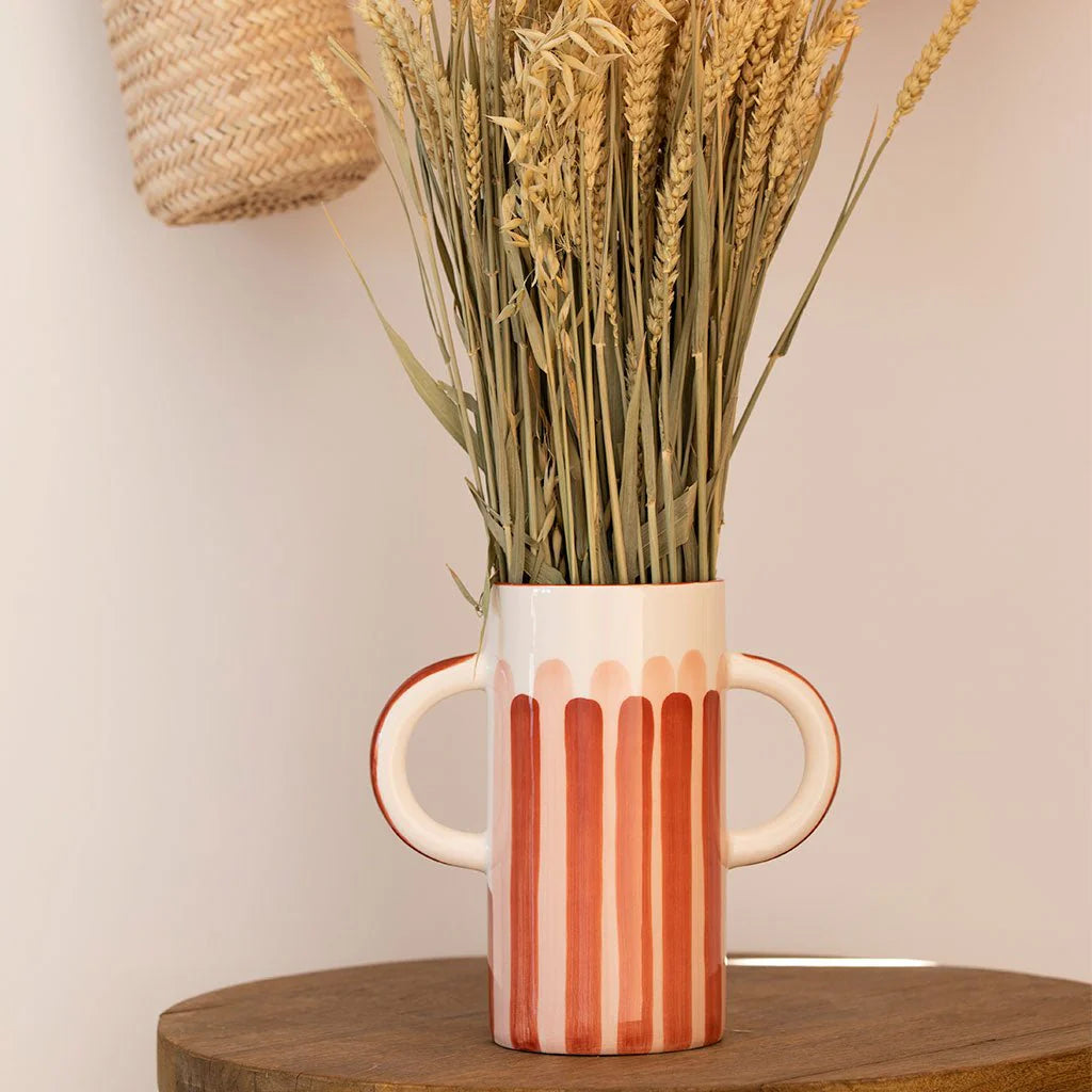 Vase avec anses rayures