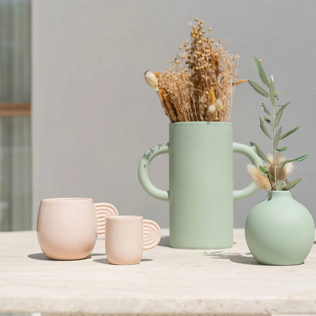 Vase avec anses Mediterranea vert